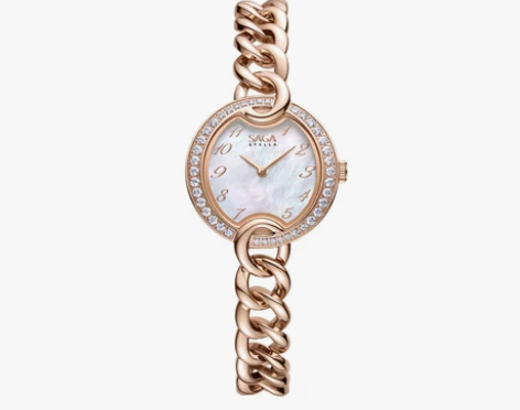 SAGA/世家 腕表女士手表轻奢石英链条表...