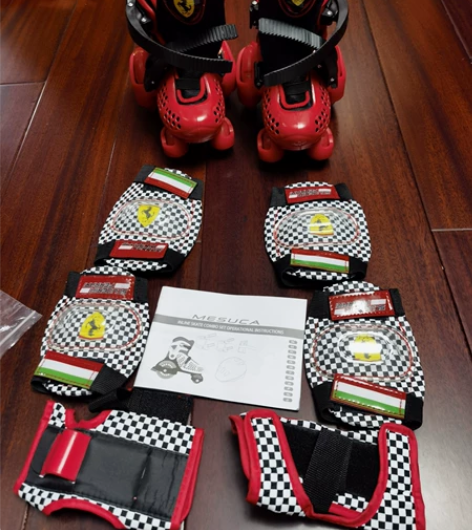 MESUCA轮滑鞋，全套装备，适合内长17...