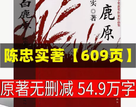 白鹿原完整版陈忠实经典代表作茅盾文学电视剧...