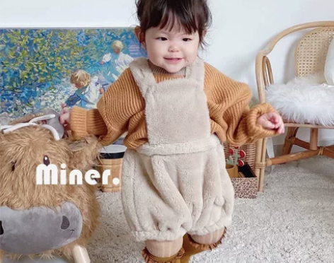 Miner原创秋冬獭兔毛背带裤可爱尾巴大P...