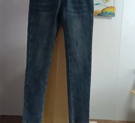 高品质高棉弹力高腰牛仔裤,腰封款,内里暖宝...