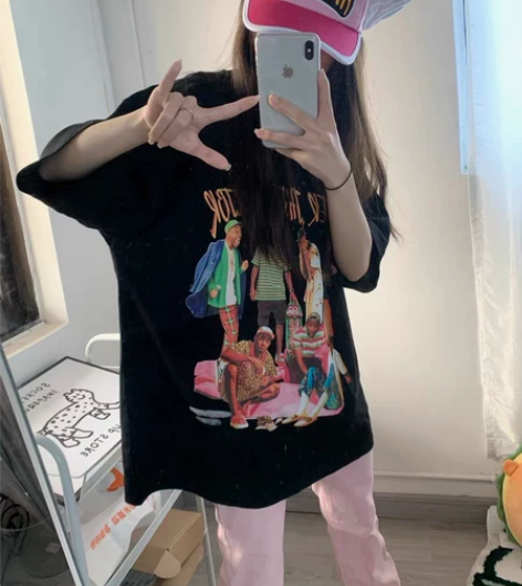 benmyshower国潮短袖男欧美街头说...