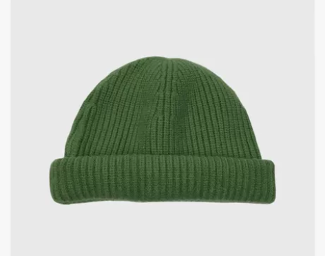 绿色针织帽女韩版ins瓜皮帽秋冬加厚滑雪帽...