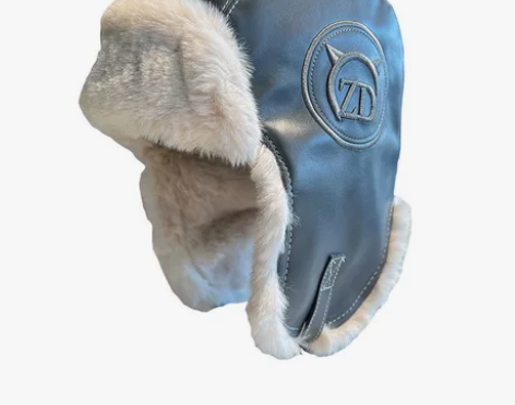 雷锋帽女秋冬加厚保暖PU皮质毛绒帽户外滑雪...