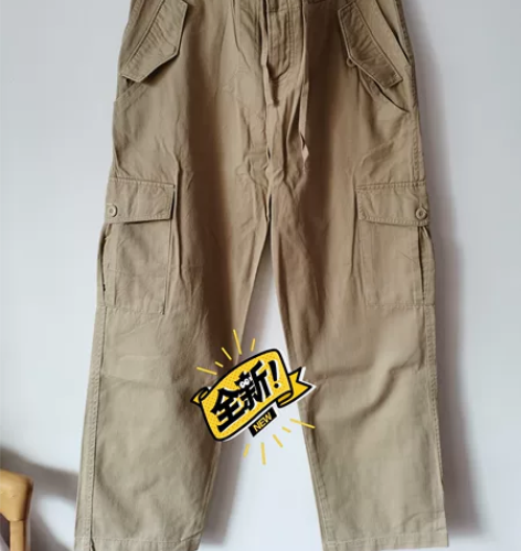 工装裤，男女都可穿，浅黄色，浅米色，剪标，...