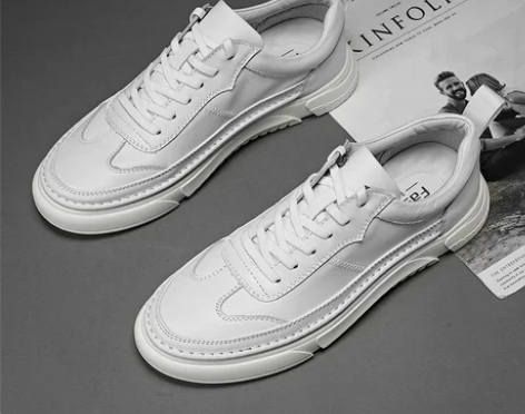 2022新款春季小白鞋男士真皮潮流百搭休闲...
