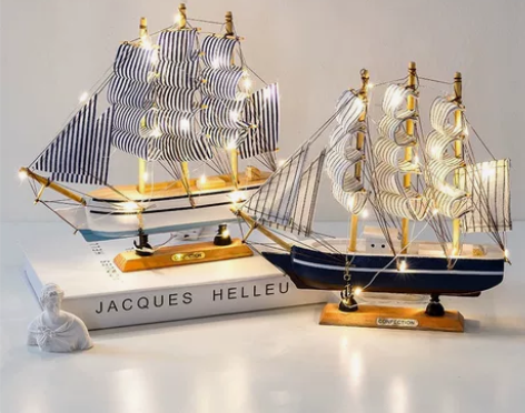 一帆风顺帆船模型摆件客厅房间酒柜装饰品生日...