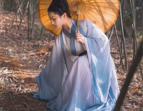 斜塘衣庄原创良辰汉服女日常交领齐腰襦裙渐变...