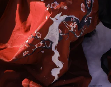 司南阁原创【无心】汉服男款明制白狐攀枝梅 ...