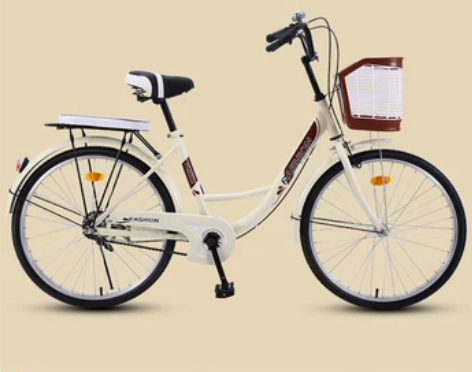 自行车女款通勤轻便单车普通复古实心胎上班2...