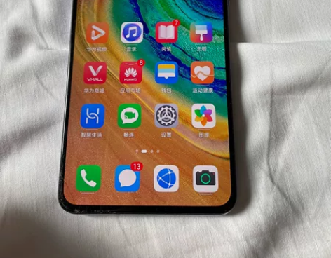 华为mate30紫色4g手机，128G外屏...