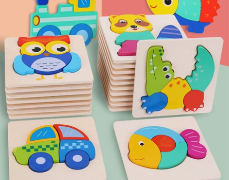 幼儿童木质立体拼图3到6岁1男孩2女孩早教...
