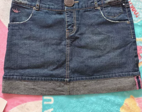 千禧辣妹复古牛仔半身包臀裙 我不小心买错了...