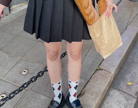 花田橱窗 毛呢百褶裙女秋冬新款韩版百搭高腰...