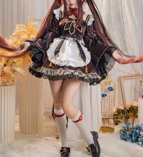 胡桃女仆cos 悠窝窝 m码 衣服大全套+...