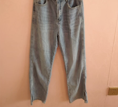 阔腿裤春夏开叉微喇牛仔裤女夏季韩版高腰显瘦...