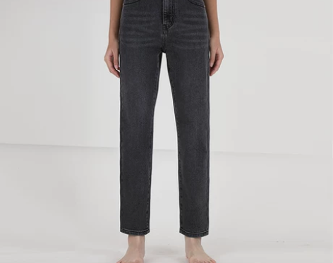 ?gpod BEFR坠感水洗烟灰黑宽松阔腿...