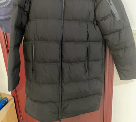 zara男长款羽绒服，立领中长款羽绒服，尺...