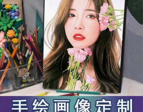 素描人物素描画像定制代画画图彩铅真人照片转...