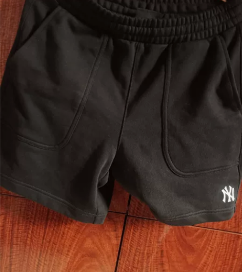 MLB官方 男女情侣小LOGO短裤运动裤时...