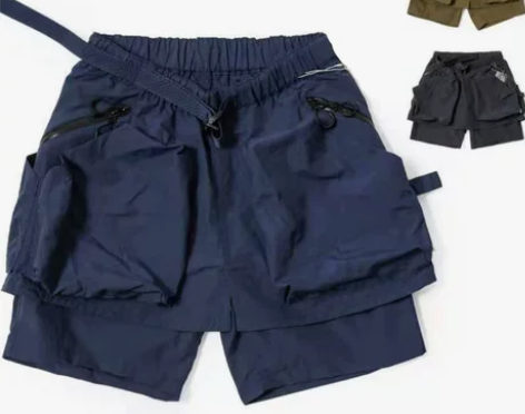 防水机能裤户外大兜裤立体短裤ins潮牌日系...