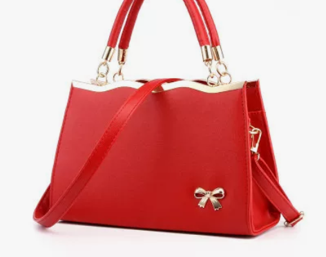 女包结婚包包2018新款女士手提包女红色皮...