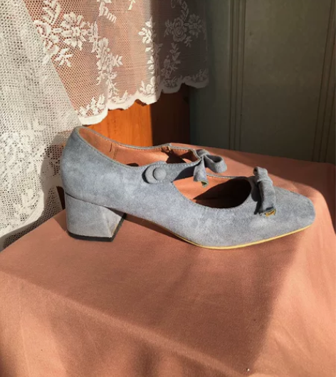 雾霾蓝玛丽珍鞋 36码 二手闲置不退不换 ...