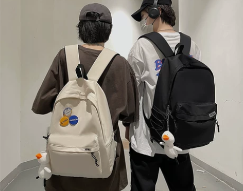 双肩包男大容量高颜值旅行背包男休闲日系初中...