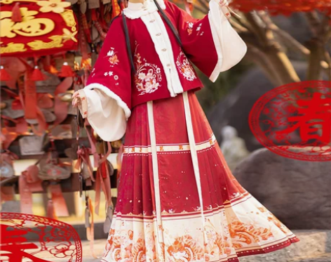 绿媞鸟汉服女冬季加绒加厚中国风正品原创古装...