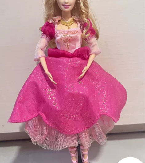 芭比之十二芭蕾舞公主 芭比电影款娃娃珍妮花...