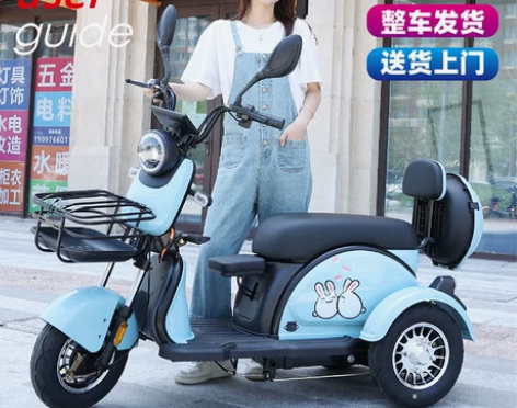 新款电动三轮车家用小型接送孩子代步车