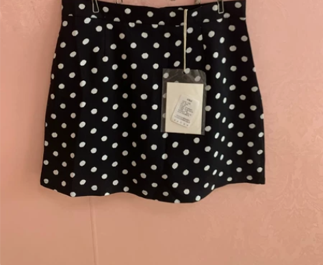 大码波点半身裙春夏女高腰显瘦包臀A字短裙学...