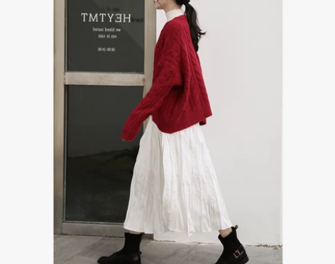 2021春夏新款仙女裙高腰一步裙中长款显瘦...