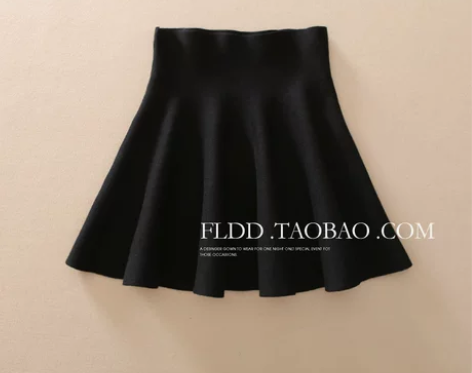 高腰裙针织毛线打底半身短裙大摆A鱼尾蓬蓬伞...