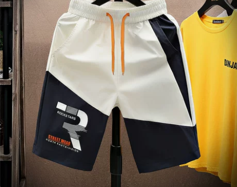 男士短裤夏季新款速干宽松沙滩裤时尚潮流直筒...