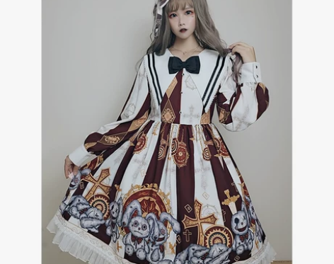 ?原创现货崩坏兔偶lolita长袖兔子柄o...