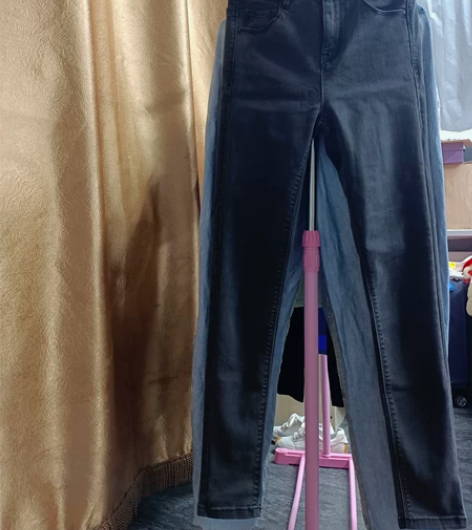 牛仔裤铅笔裤小脚裤 cache牛仔裤烟灰色...