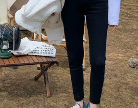 YANGLE_高腰牛仔裤女秋冬款修身弹力打...