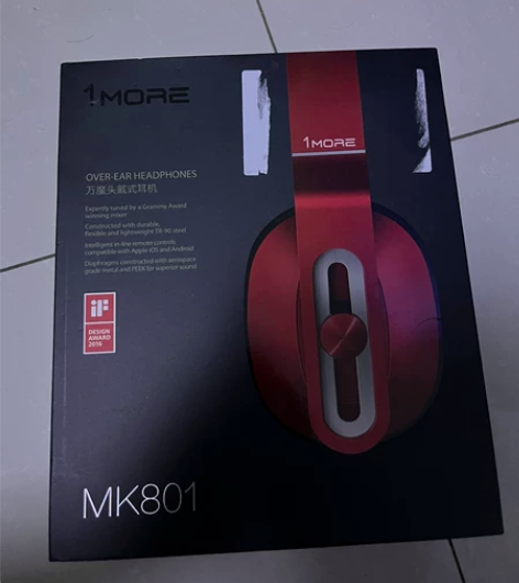 万魔mk801有线头戴式耳机 如图，仅拆封...