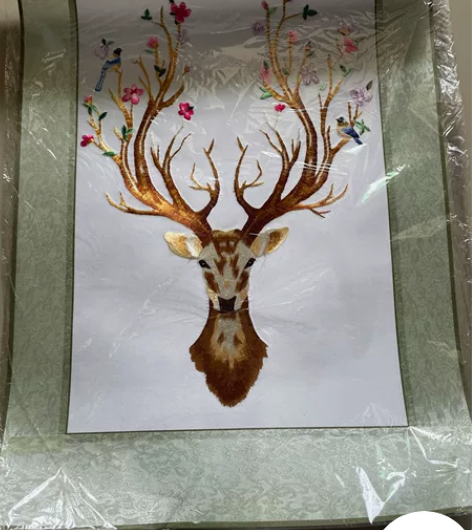 玄关画【画】处理全新苏绣画（52cmx75...