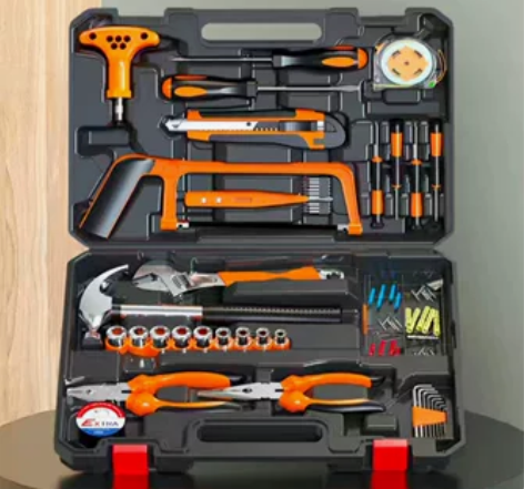 德国欧莱德家用多功能手动五金工具箱套装家庭...