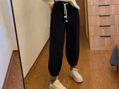 韩国加绒加厚雪尼尔巨显瘦收脚奶奶裤(实体店...