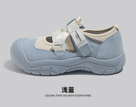 HUANQIU 环球复古玛丽珍鞋女夏季小众...
