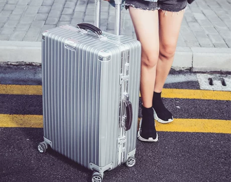 行李箱万向轮铝框拉杆箱密码箱包旅行箱28女...
