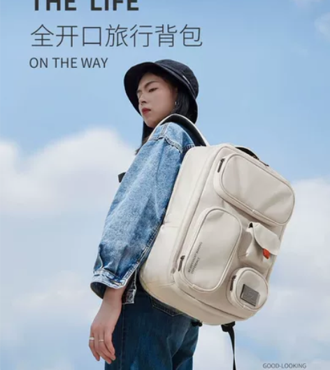 米熙双肩包男女书包2021新款大学生旅行外...