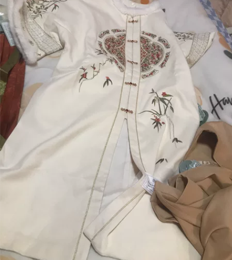 七月夕汉服 剔红海棠 立领短衫圆领对襟披袄...