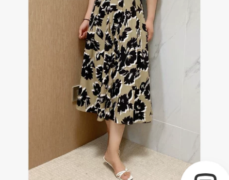 印花半身裙中长款a形2022夏季新款大码女...