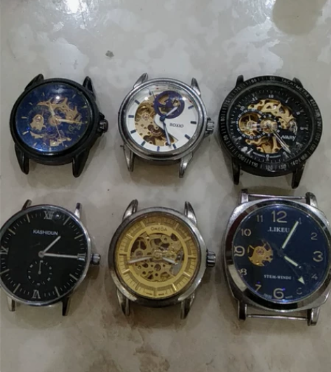 6只全自动机械表配件表，表径38.5-44...