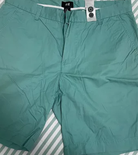 二手男短裤｜25元3条短裤，HM蓝色轻薄短...