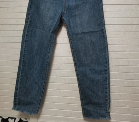 高腰休闲老爹牛仔裤 平时穿M码可入 版型很...